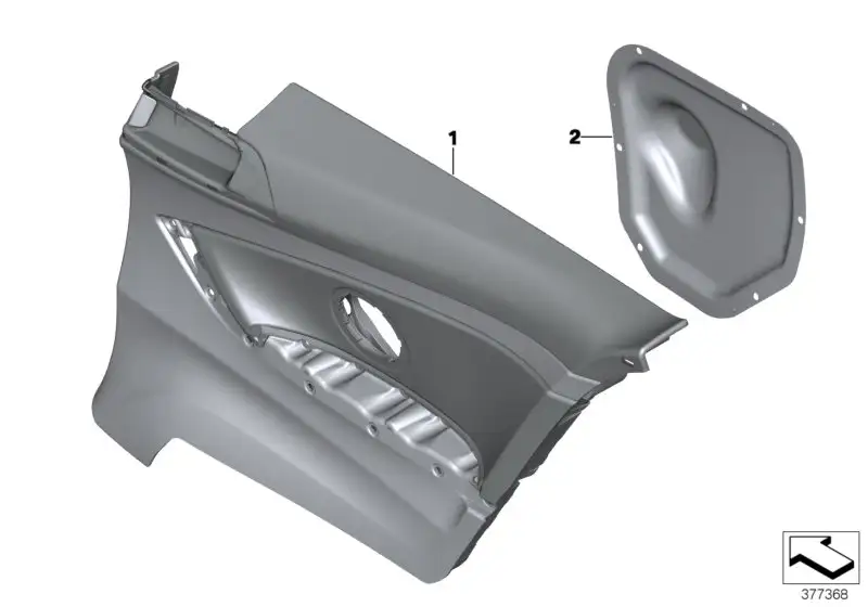 BMW Seitenverkleidung Stoff hinten links F32 51438063399 - 4er F3