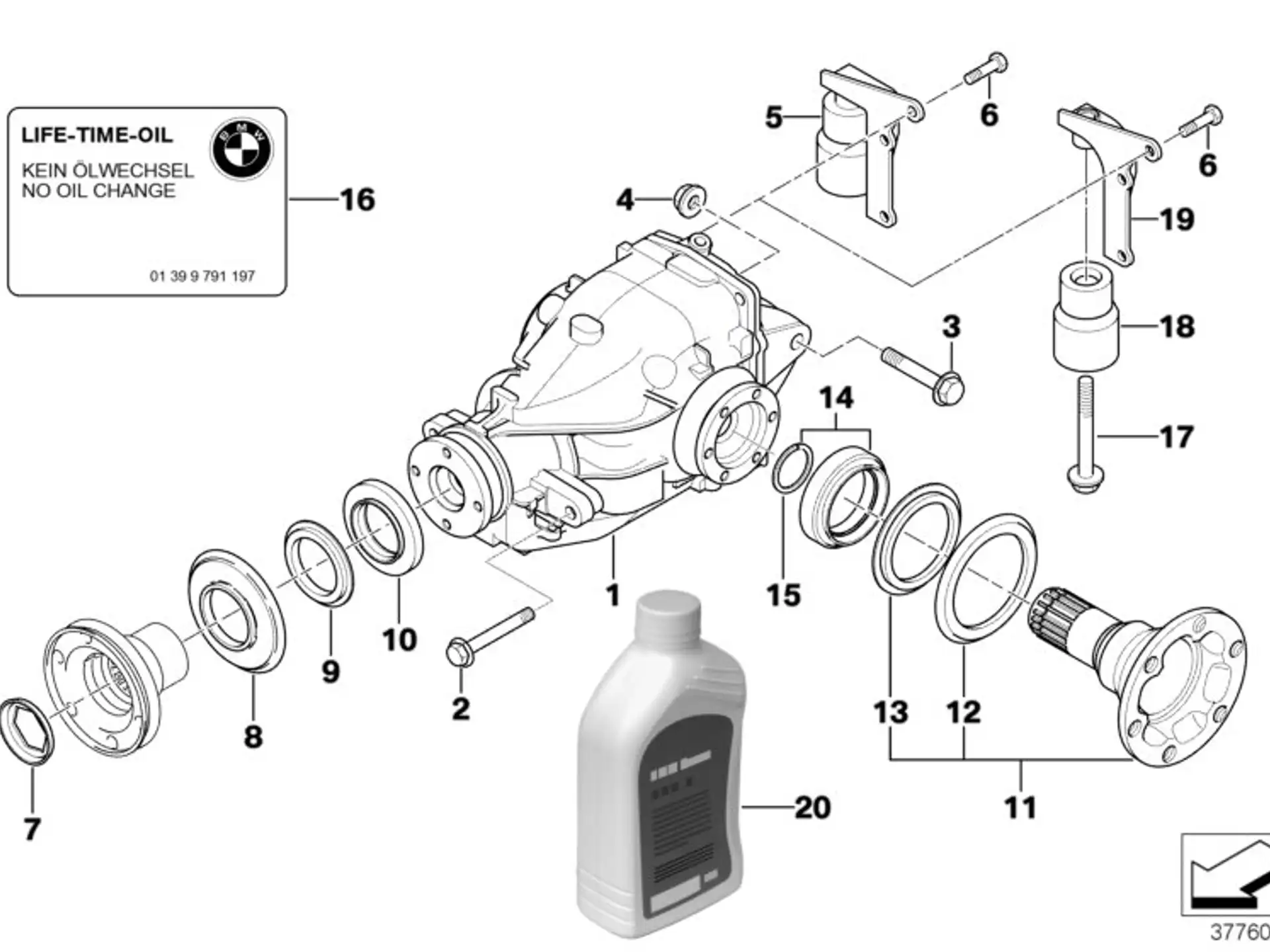 BMW Sechskantschraube E30 E36 E12 E21 E23 E24 E28 E34 E38 E39 E46 E53 K70 K72 K73 K75 I15 07119902912