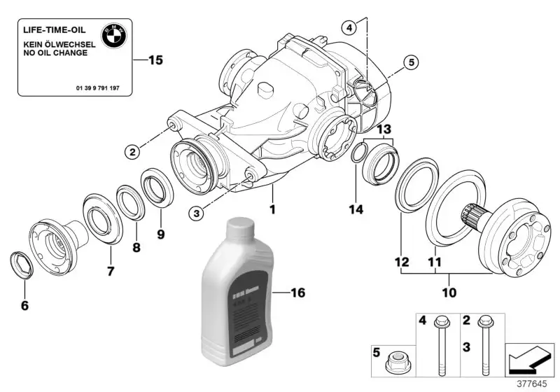 BMW Sechskantschraube E38 E39 E52 E53 E60 E61 E63 E64 E65 E66 E81