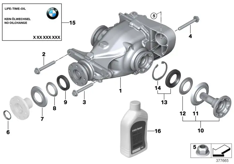 BMW Hinterachsgetriebe 33107566172