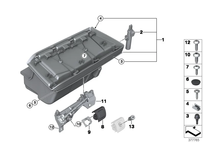BMW Taster Handschuhkasten i3 l01