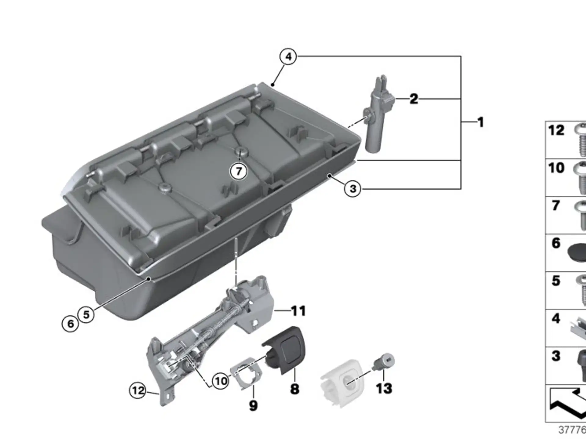 BMW Taster Handschuhkasten i3 l01