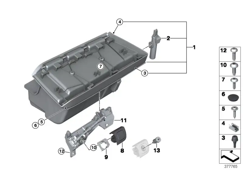 BMW Taster Handschuhkasten i3 l01