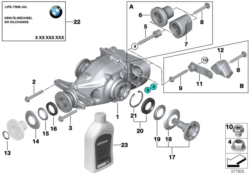 BMW Hinterachsgetriebe E81 E82 E87 E88 E90 E91 E92 E93 3310759101