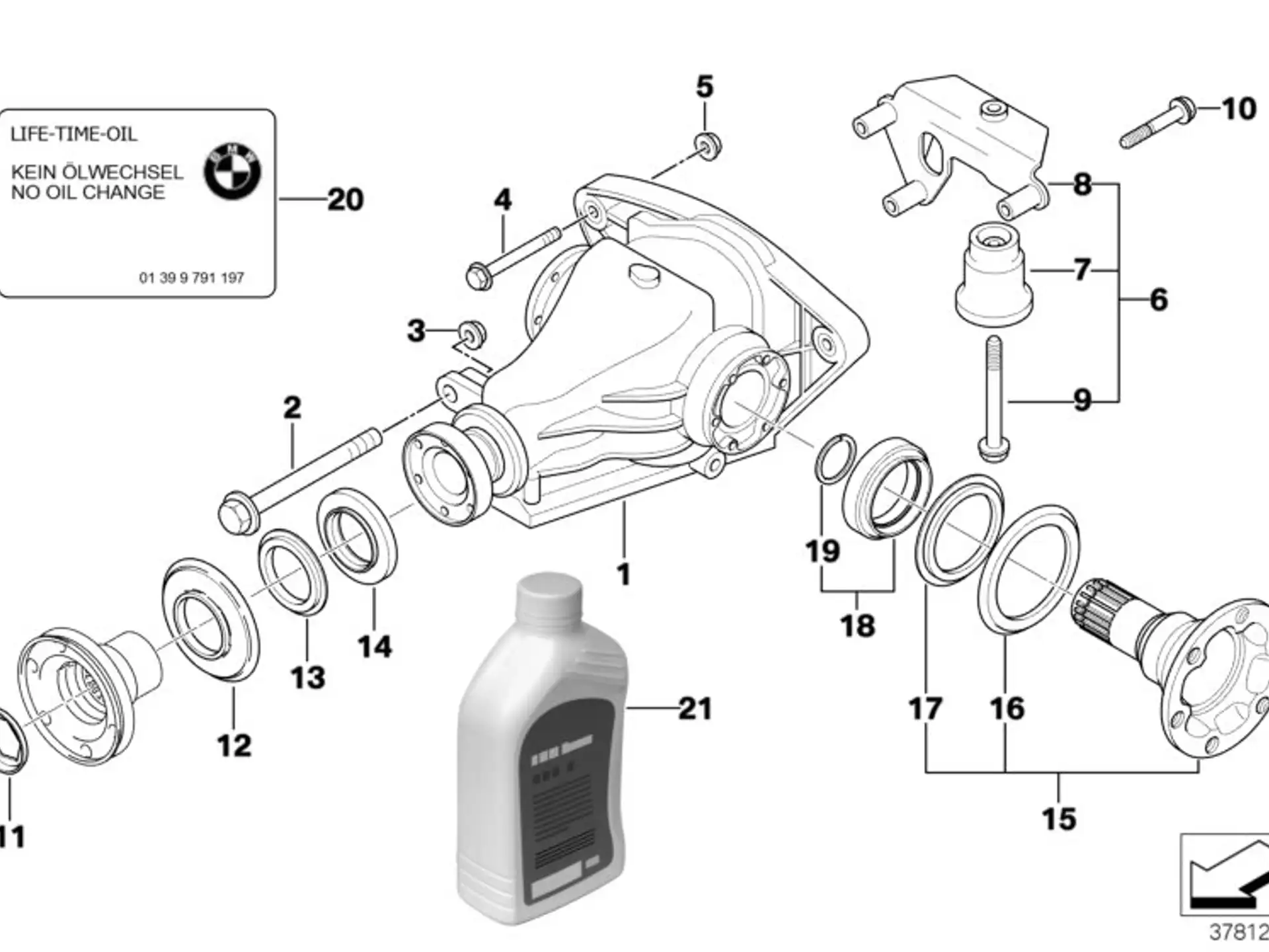 BMW Wellendichtring E23 E24 E28 E31 E32 E34 E36 E39 E46 E60 E61 E63 E64 E82 E85 E86 E90 E92 E93 F06 F10 F12 F13 F80 F82 F83 F87 F87N 33121213949