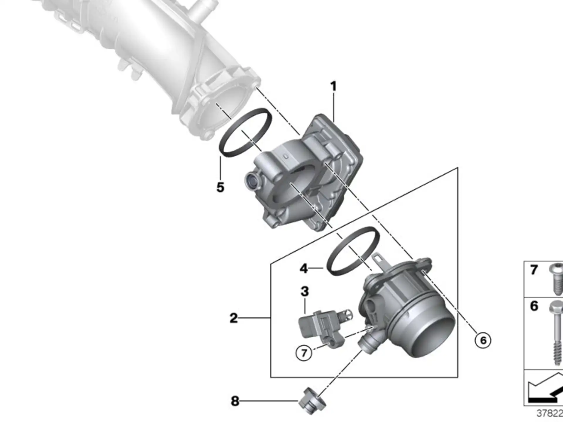 BMW Dichtung Drosselklappenstutzen G01 G02 G05 G06 G07 G11 G12 G14 G15 G16 G20 G21 G30 G31 G32 11618579882