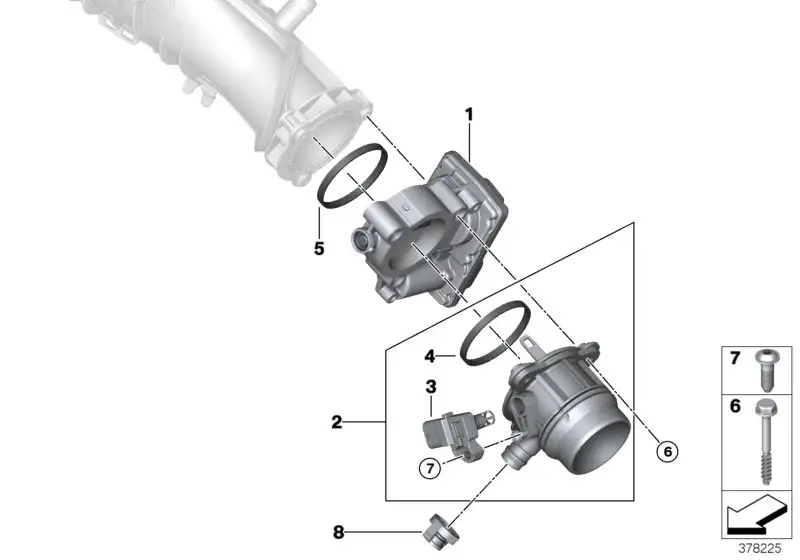 BMW Drosselklappe F39 F20 F44 F45 F46 F48 F90 F91 F92 F93 F95 F96