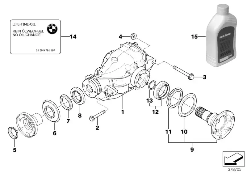 BMW Hinterachsgetriebe E46 33107559330 - Bildposition 01