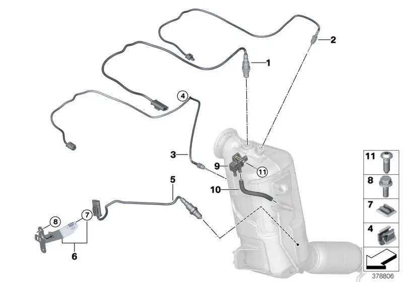 BMW Lambdasonde F39 F20 F44 F45 F46 F48 F54 F55 F56 F57 F60 13628