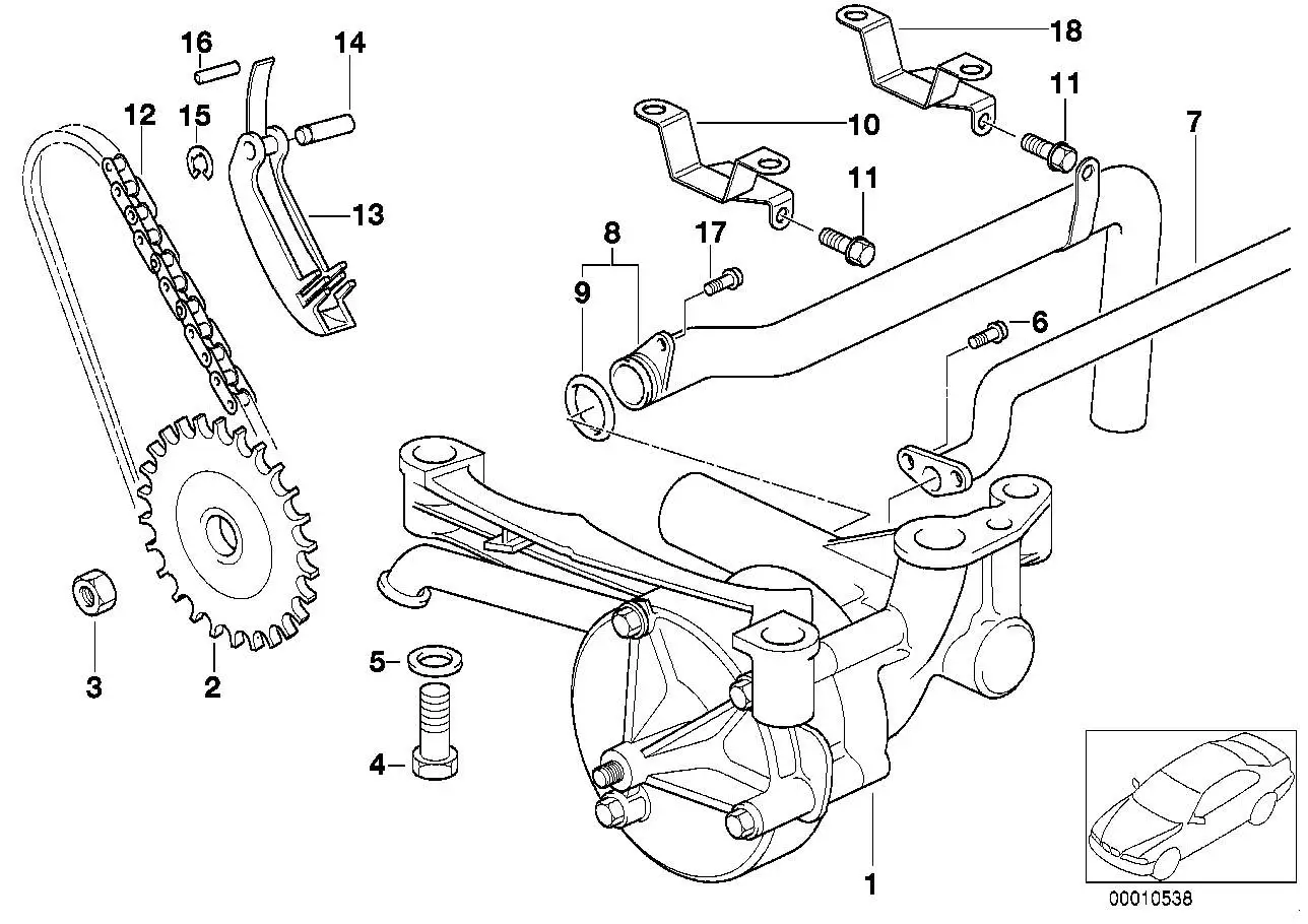 BMW Kettenspanner E36 E46 E85 E86 11411317650 - Z3 E36, 3er E46,