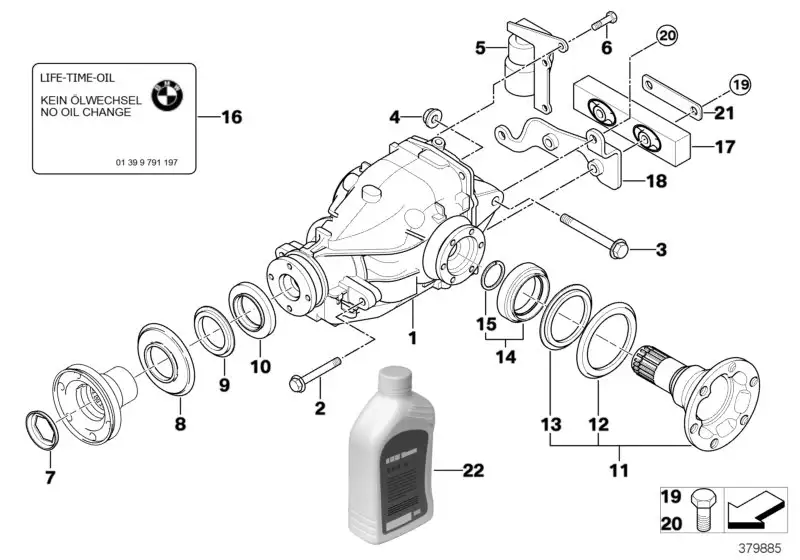BMW Sechskantschraube E46 E53 E60 E61 E63 E64 E65 E66 E85 E86 R13
