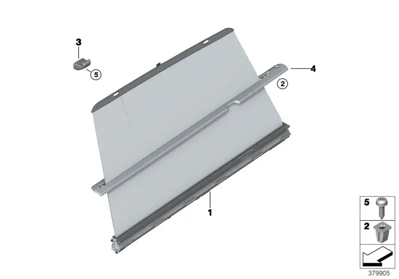 BMW Sonnenschutzrollo links F15 F85 51357373633 - X5 F15, X5