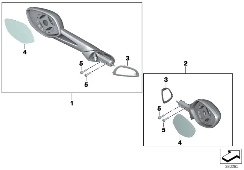 BMW Spiegelglas links K48 51167727521