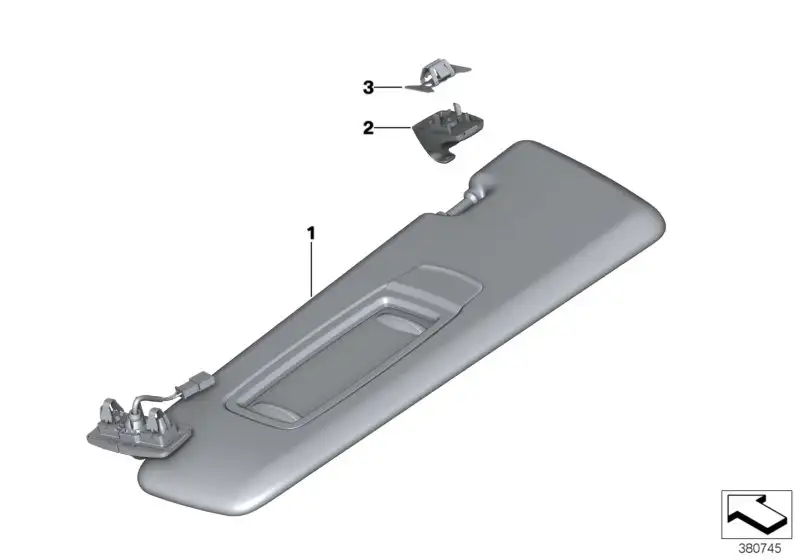 BMW Sonnenblende Folie mit Spiegel links F16 F86 51168061367