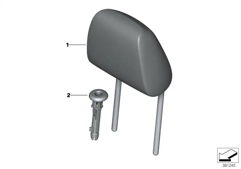 BMW Kopfstütze Stoff F39 F45 F46 F48 52107441263 - Bildposition 0