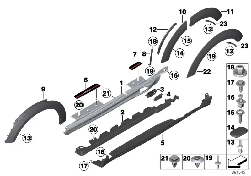 BMW Blechschraube E46 E63 E64 E65 E66 R60 R61 07119906163 - Bildp