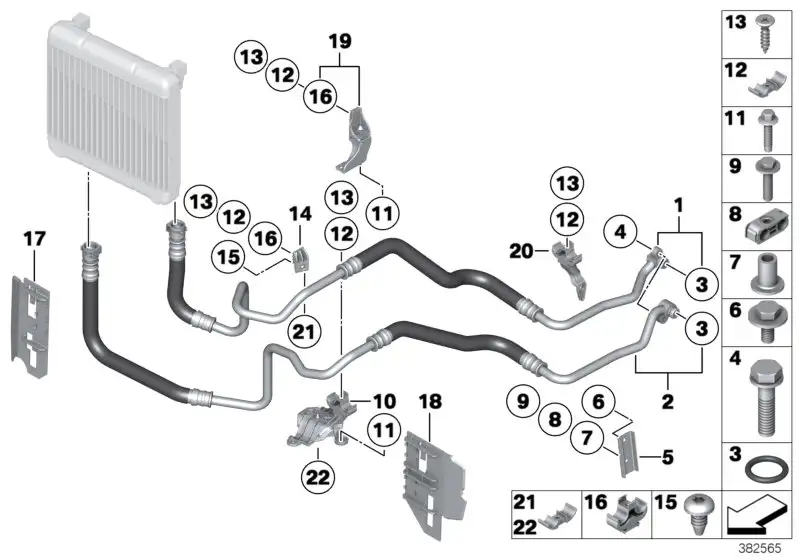 BMW Ölkühlerleitung Vorlauf F01 F02 F06 F07 F10 F12 F13 172275906