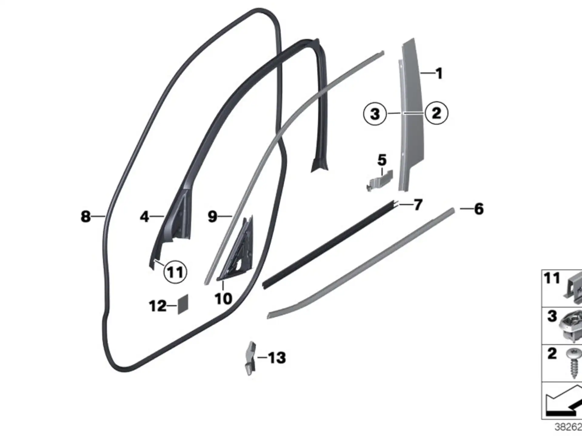 BMW Türdichtung vorne F26 51337380931