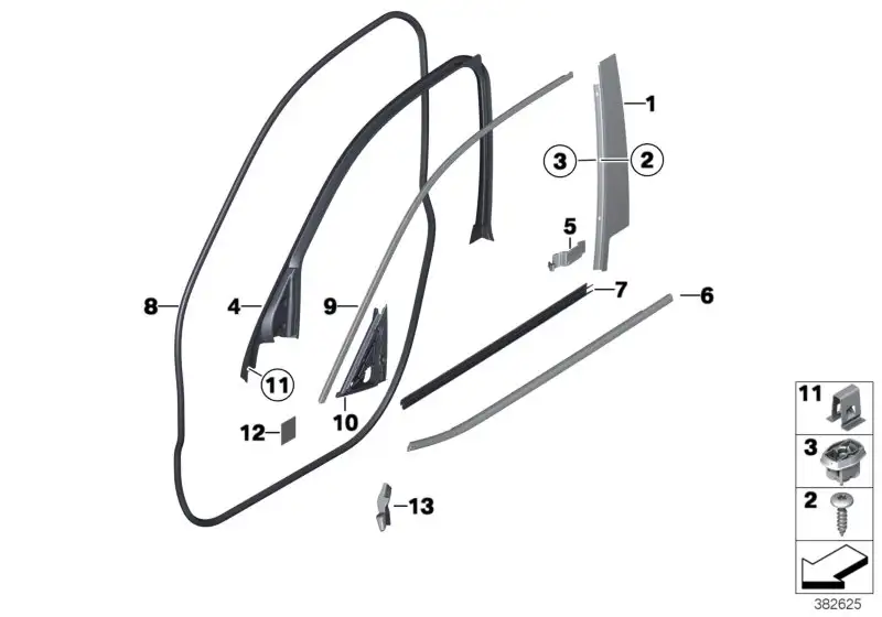 BMW Schachtabdeckung aussen Tür vorn rechts F25 51337205714 - X3