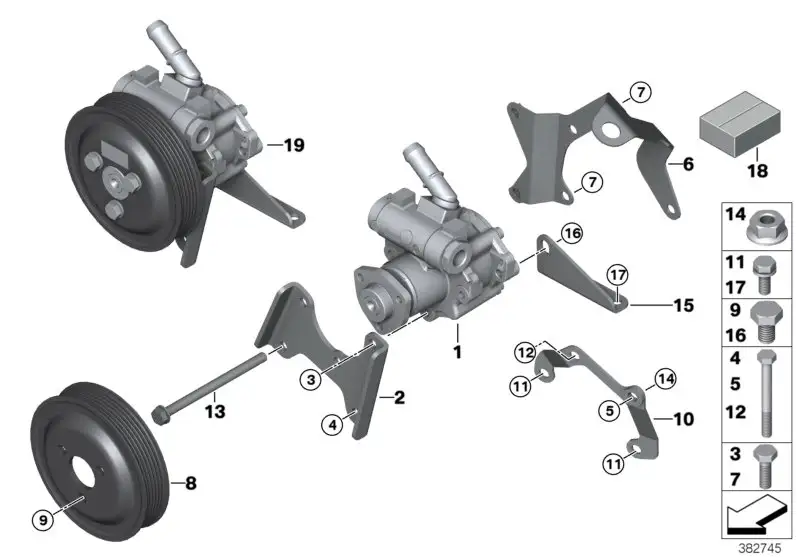 BMW Lenkhilfepumpe E36 E46 32416756582 - Z3 E36, 3er E46