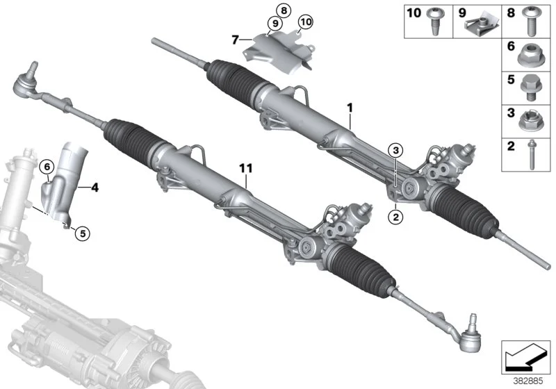 BMW Sechskantmutter mit Scheibe M10 ZNS3 E60 E61 E63 E64 E65 E66 E81 E82 E84 E87 E88 E89 E90 E91 E92 E93 R50 R52 R53 R56 R58 R60 R61 31356757707