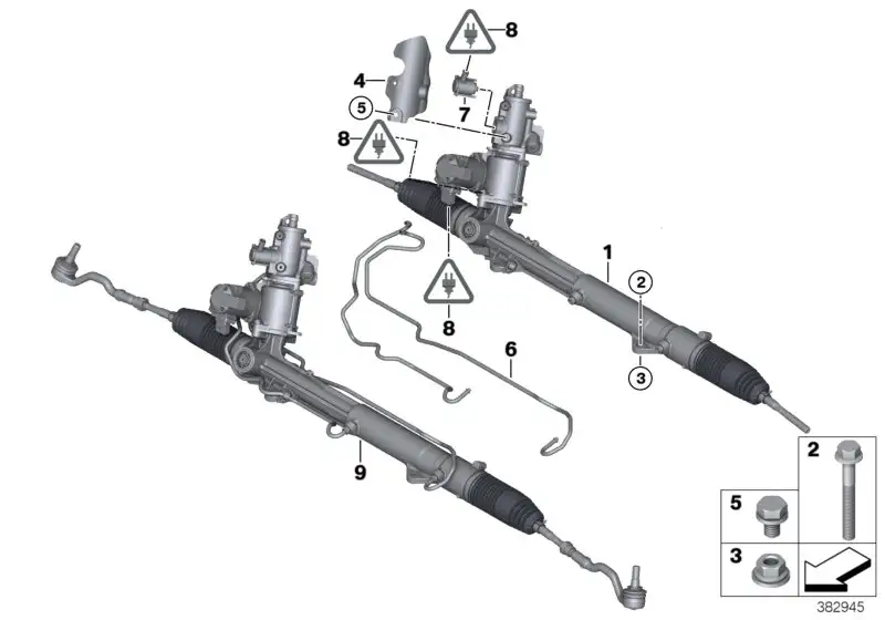 BMW Satz Rohrleitung Aktivlenkung 32106783745 - Bildposition 06