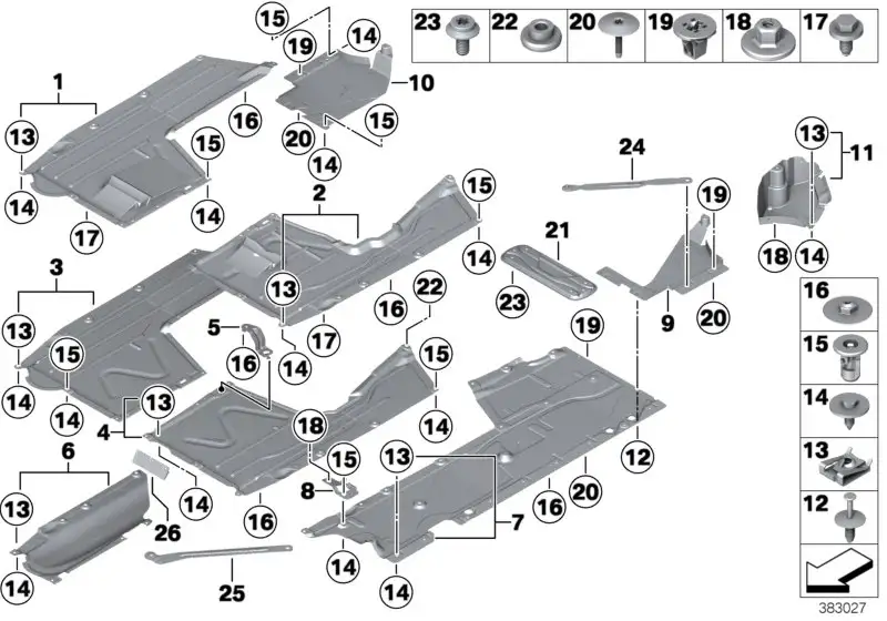 BMW Unterbodenverkleidung hinten links F20 F21 51758055219 - 1er