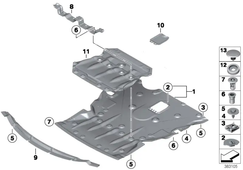 BMW Servicedeckel F20 F21 F22 F23 F30 F31 F32 F33 F34 F36 F80 F82