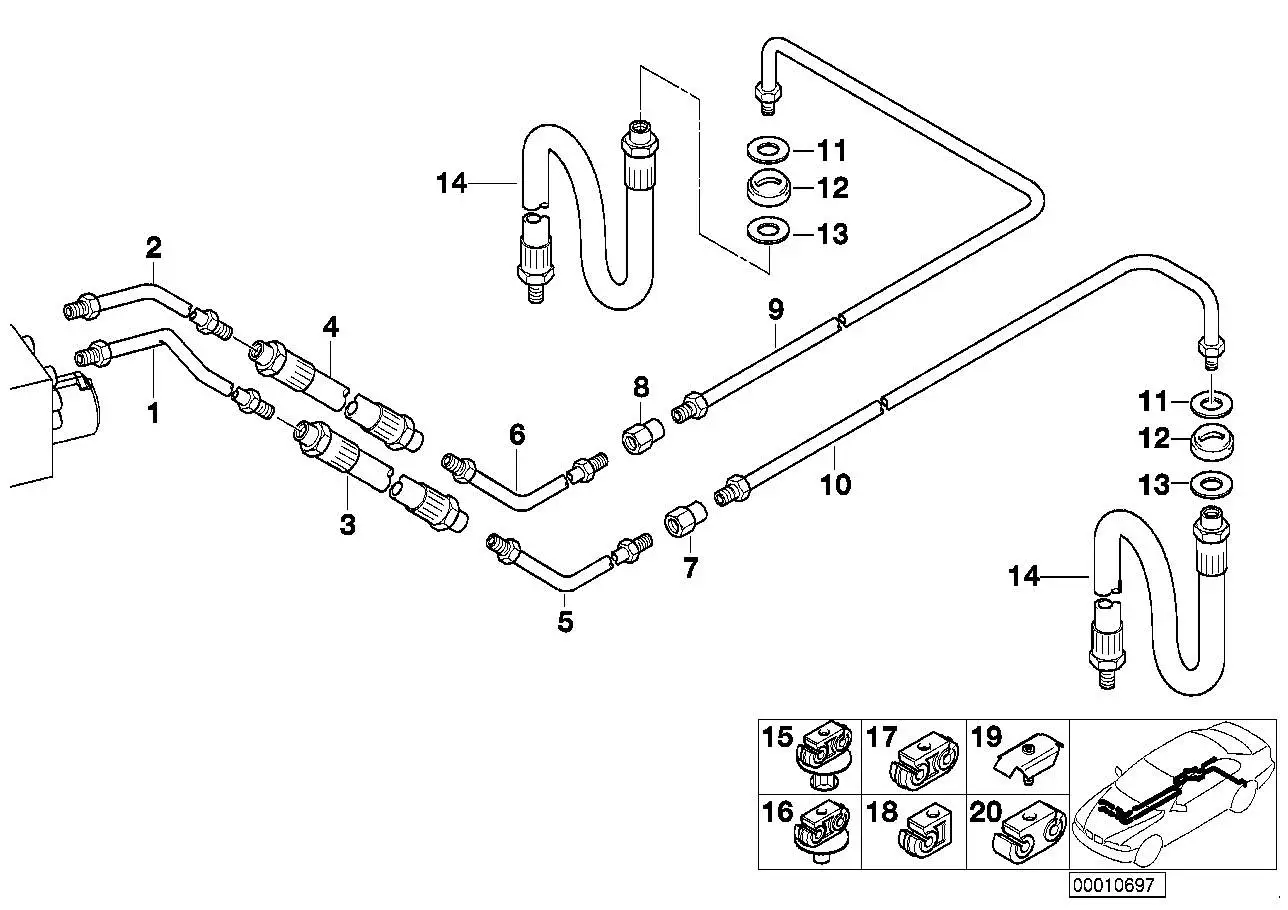 BMW Schelle E31 E34 E39 34321162455 - 5er E34, 5er E39, 8er E31