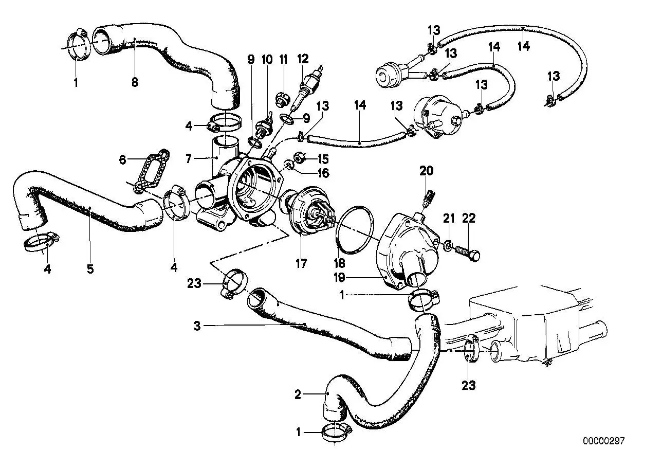 BMW Wasserschlauch E12 E21 11531265486 - Bildposition 03
