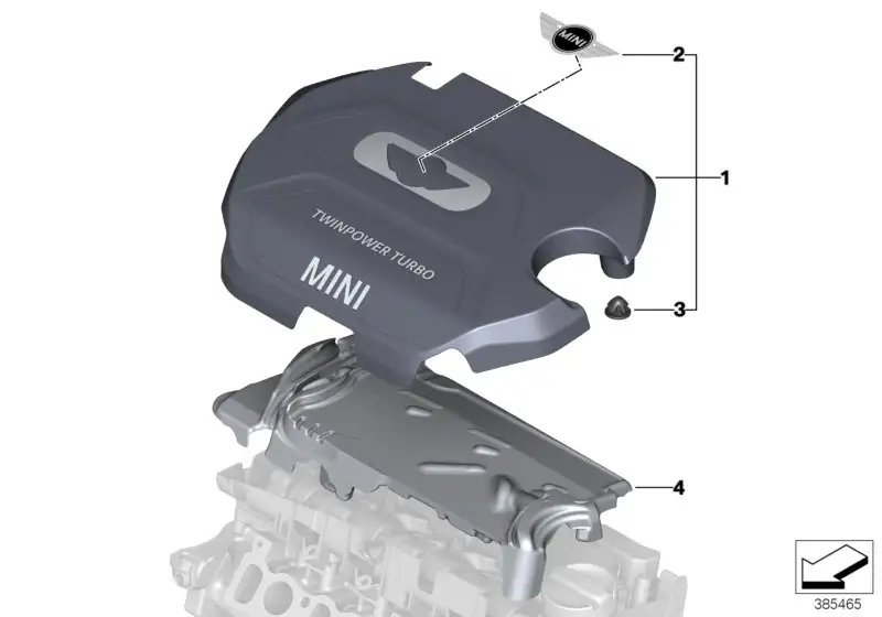 BMW Abdeckung Akustik F54 F55 F56 F57 F60 11148514200 - Bildposit