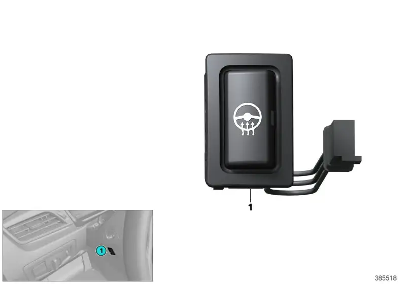 BMW Taster Lenkradheizung F15 F16 F25 F26 F39 F45 F46 F48 6131926