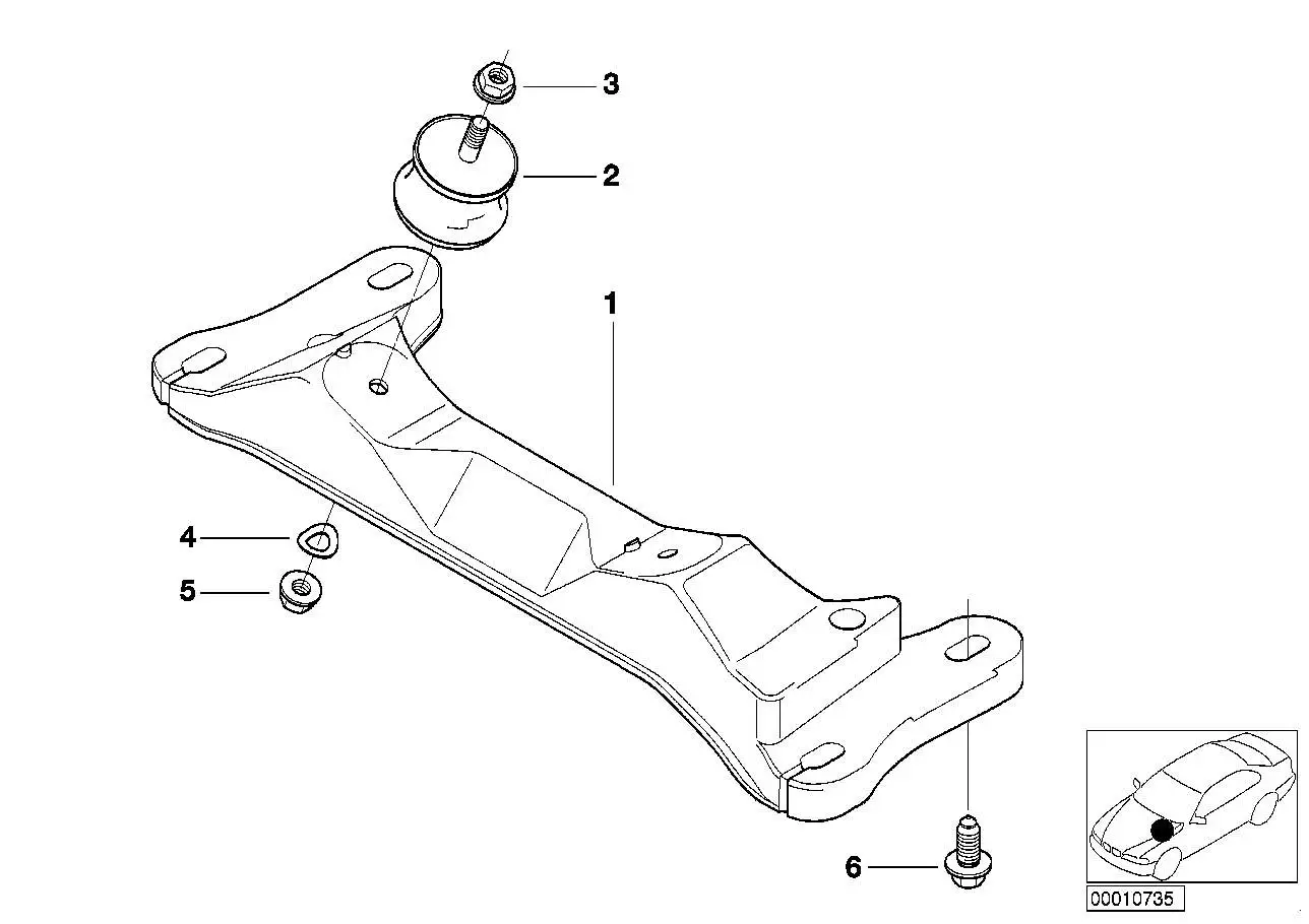 BMW Getriebeträger E46 22311096811 - 3er E46 Cabrio - Compact - C