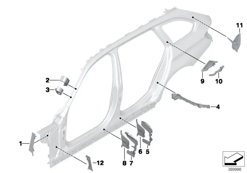 BMW Formteil B-Säule innen 41217239095 - Bildposition 06