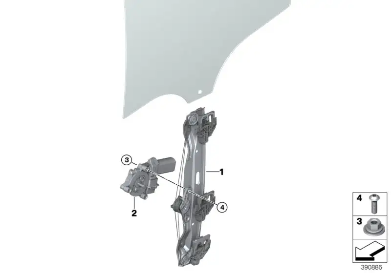 BMW Antrieb Fensterheber F45 F46 F48 F54 F55 67627354890