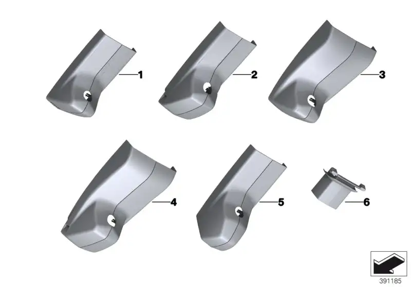 BMW Satz Abdeckungen Spiegelfuss F15 F16 F25 F26 F85 F86 51169277