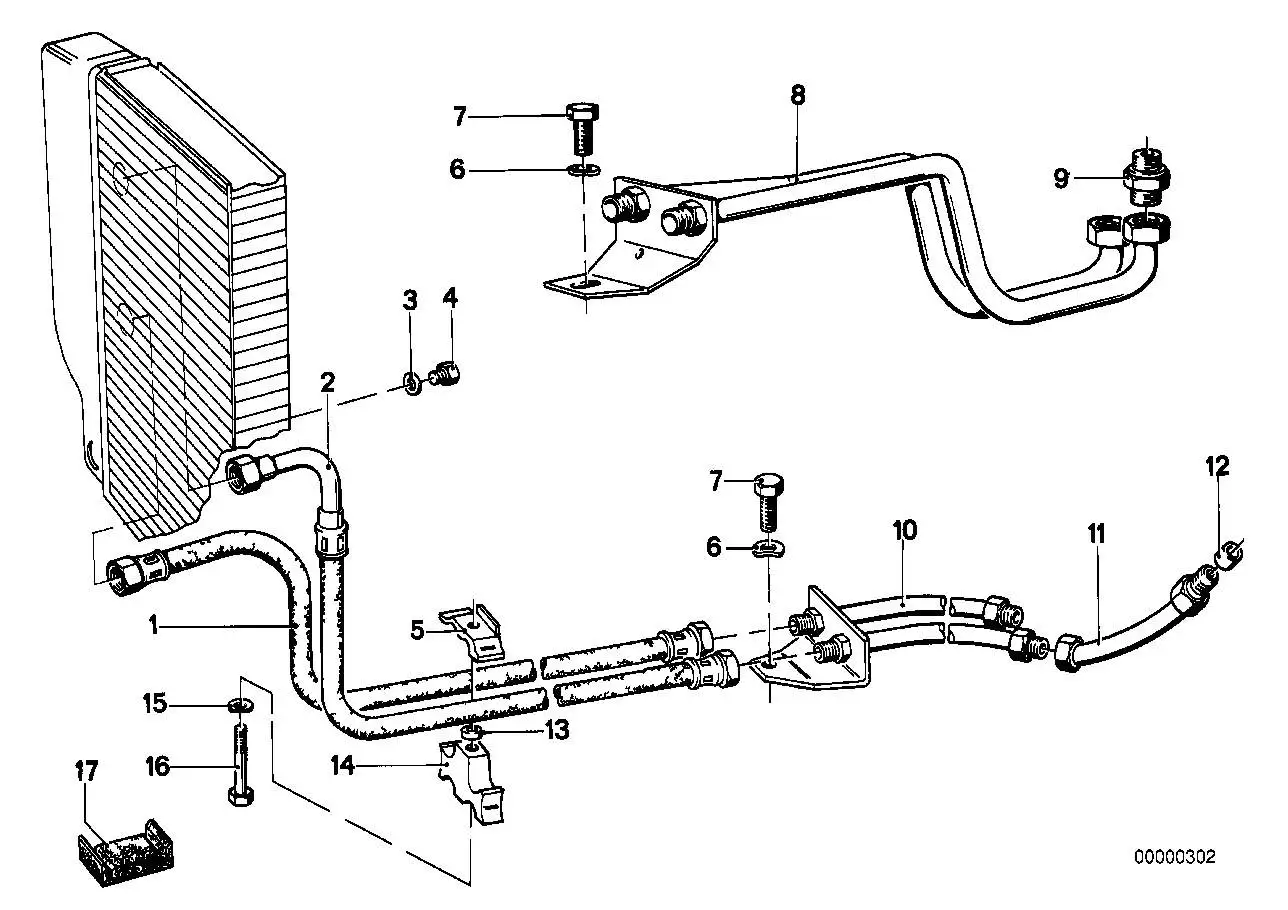 BMW Rohrleitung E12 E24 17221116645