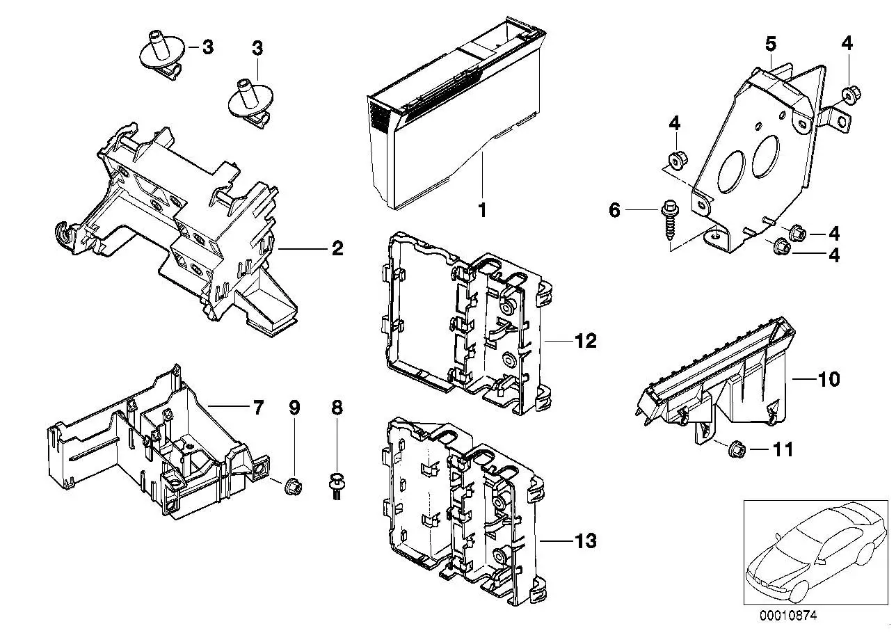 BMW Halter Steuergerät E39 61358362895