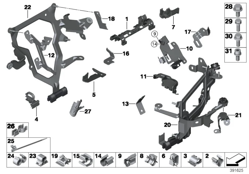 BMW Halter Lambdasonde E70 E71 F01 F02 F06 F07 F10 F11 F12 F13 12517575196