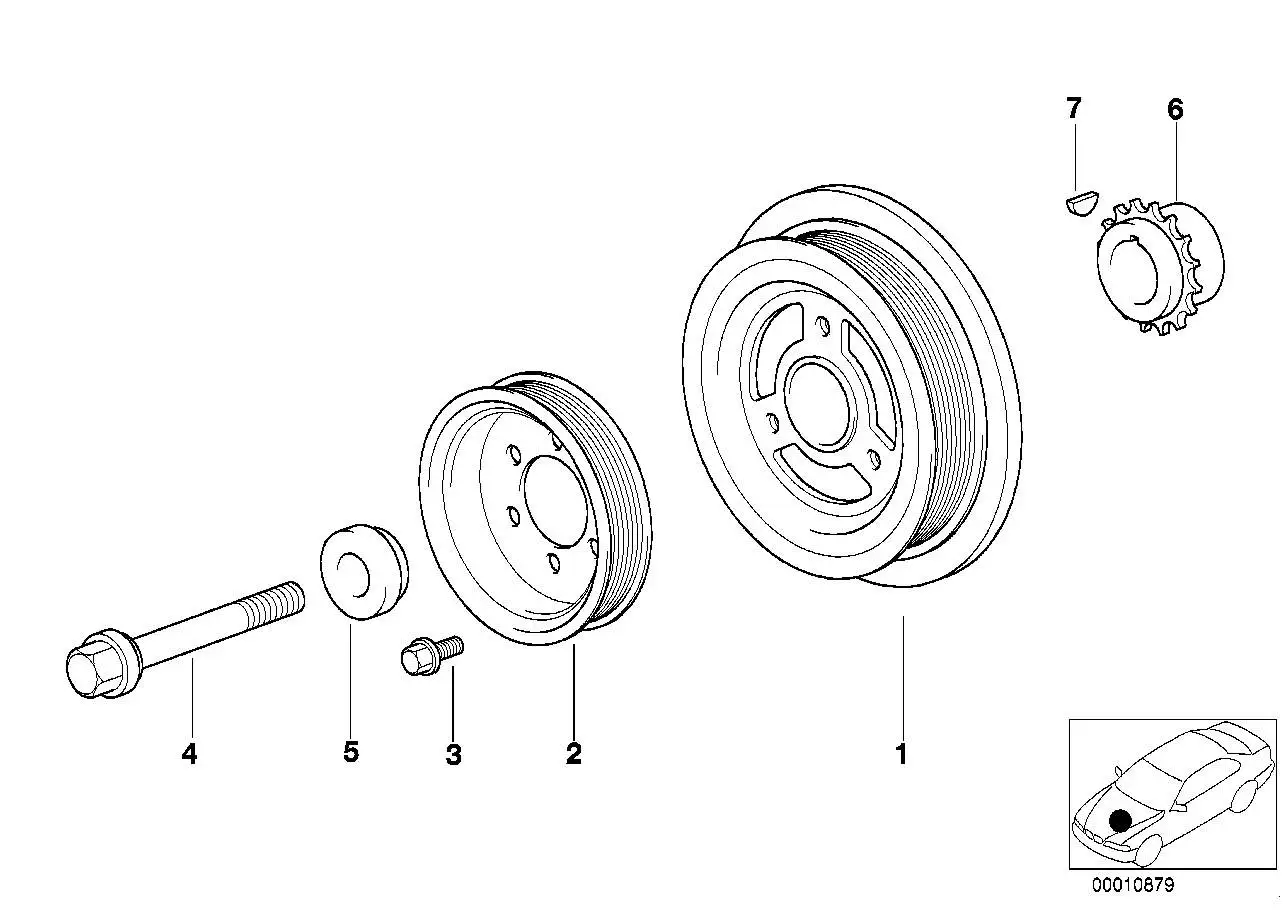 BMW Schwingungsdämpfer E36 E46 11231708816 - Bildposition 01
