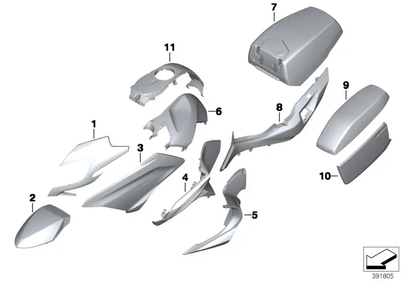 BMW Funkgerätekasten Oberteil K52 K71 K80 K81 46638551056