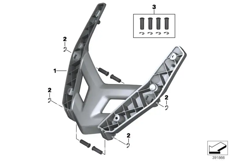 BMW Träger Windschild K19 46638534605