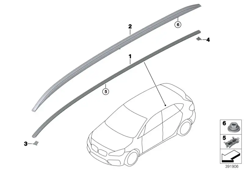 BMW Clip F39 F45 F46 F48 51137399266 - Bildposition 05