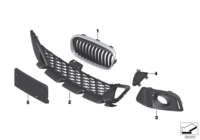 BMW Abdeckung Bremsluftkanal rechts F45 F46 51118063886 - 2er F45