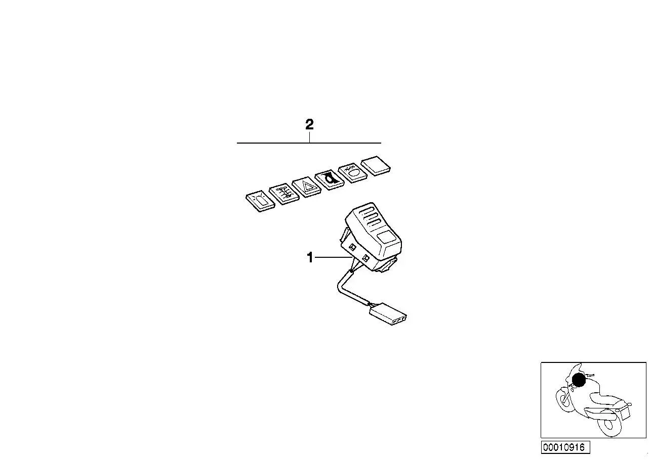 BMW Schalter Warnblinker 61311459305