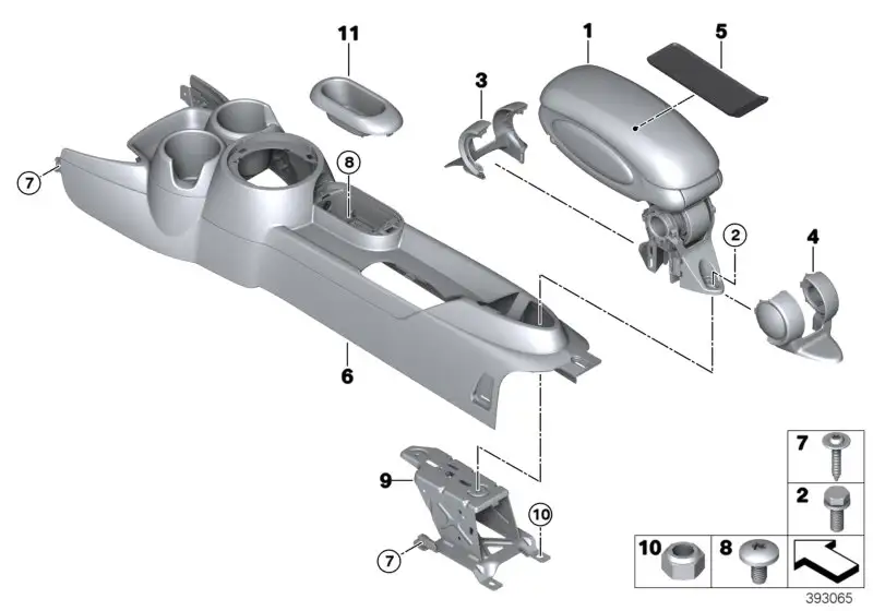 BMW Mittelarmlehne Carsharingmodul F55 F56 F56E F57 51169311278 -