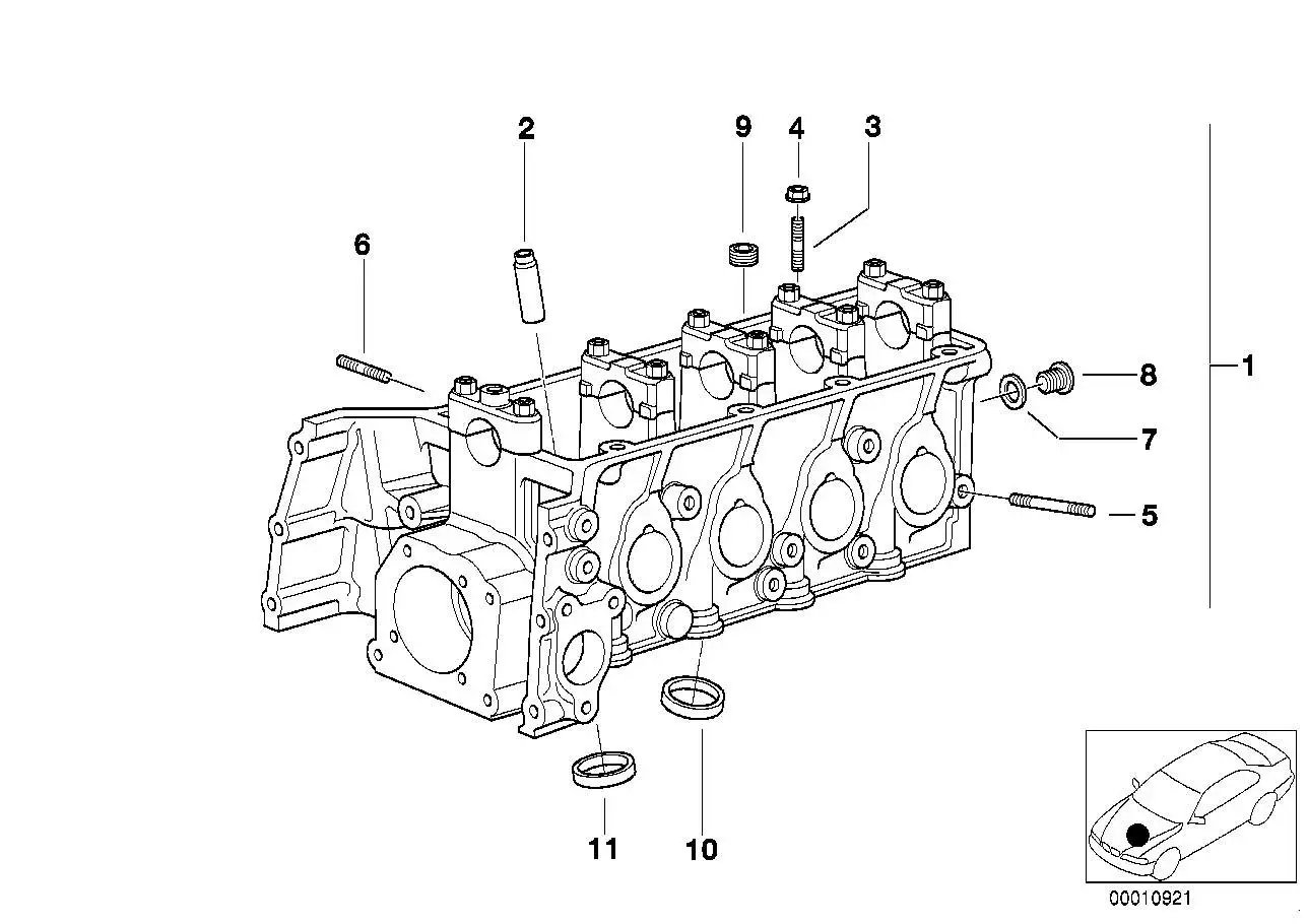 BMW Zylinderkopf E34 E36 E46 11121716621