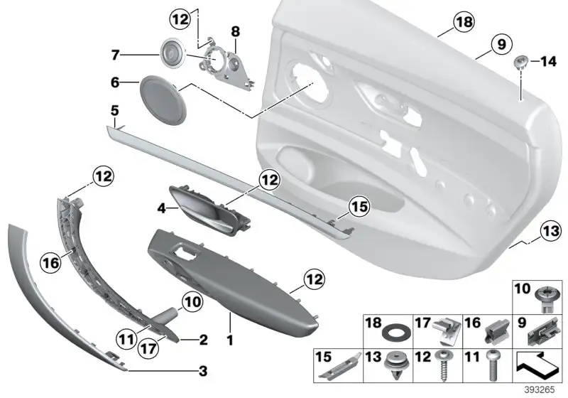 BMW Akzentleiste hinten rechts F34 51417315342