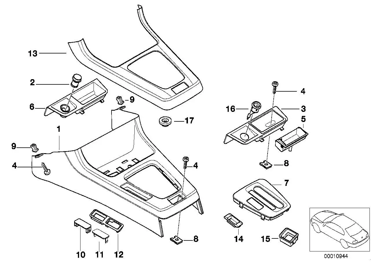 BMW Ablegefach E36 51168191131