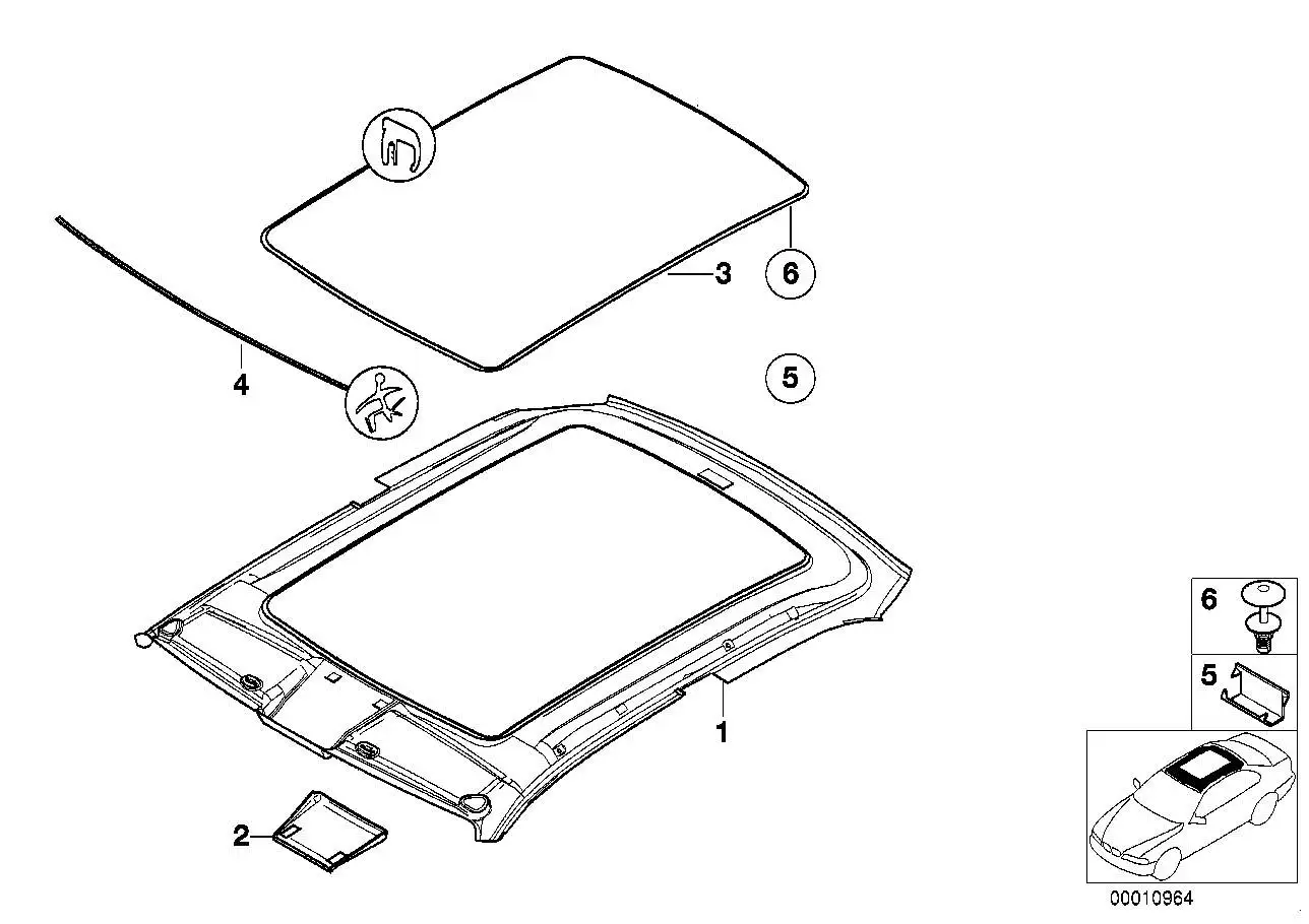 BMW Spreizniet E36 E46 51448190746 - Bildposition 06